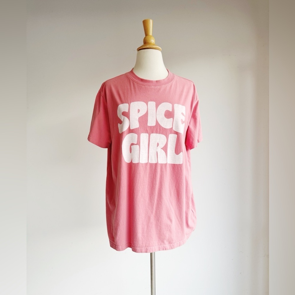 PINK LILY Spice Girl Oversized Graphic Tee in Pink Size Small - Picture 2 of 5